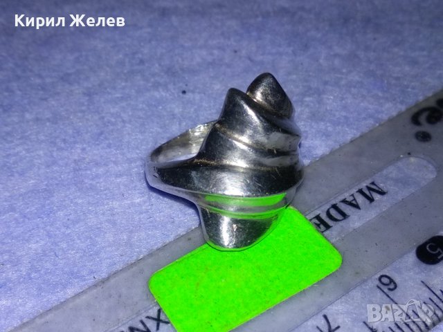 ЕЛЕГАНТЕН СРЕБЪРЕН АР НУВО СТИЛ ДАМСКИ ПРЪСТЕН СРЕБРО 925 МАЙСТОРСКА РЕТРО ИЗРАБОТКА 37868, снимка 4 - Пръстени - 40762620