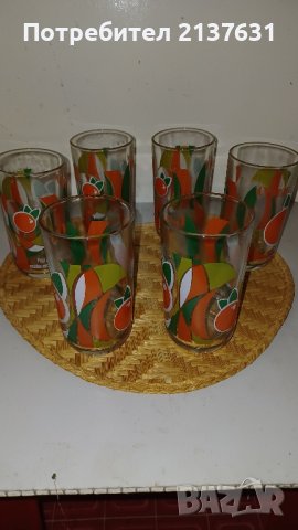 КОМПЛЕКТ НОВИ 6 броя СТЪКЛЕНИ ЧАШИ , снимка 2 - Чаши - 44120673