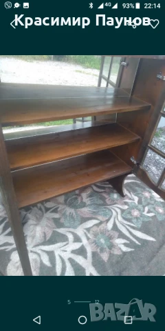 Ретро витрина-дърво и стъкло ., снимка 4 - Секции и витрини - 50569212