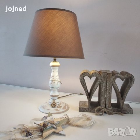 Модерна класическа лампа с абажур,настолна,нощна,за шкафче,за четене, снимка 3 - Настолни лампи - 22329147