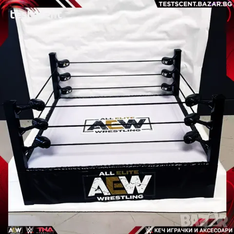 Ринг за играчки AEW UNRIVALED Wrestling Ring All Elite Unrivaled Collection Action Ring Jazwares