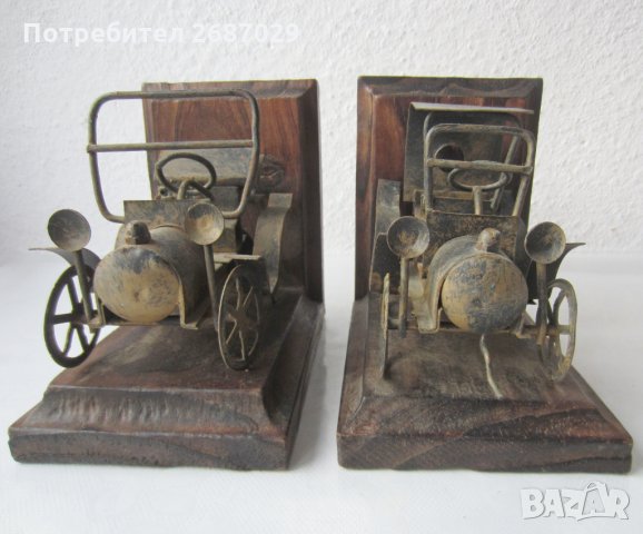  2 бр  стари автомобили ограничители за книги, букенд, bookend , снимка 4 - Статуетки - 28945870