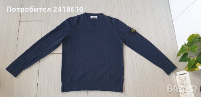 Stone Island Cotton Knit V - Neck Mens Size L ОРИГИНАЛ! Мъжки памучен Пуловер!, снимка 9 - Пуловери - 43477958