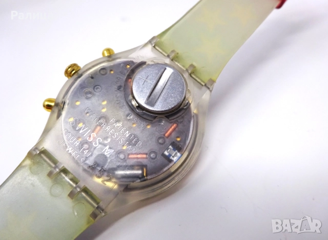 Неизползван часовник Swatch хронограф, с въртящ безел, снимка 7 - Мъжки - 51882822