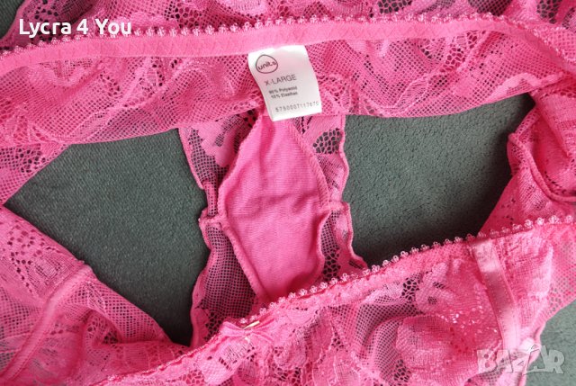 Units XL нов розов дамски дантелен боксер, снимка 6 - Бельо - 40781636