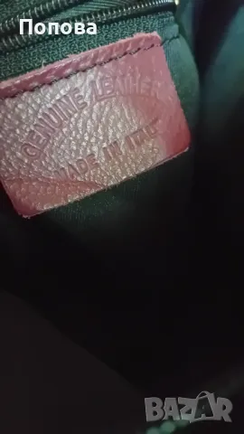 Голяма италианска чанта/ естествена кожа /винено червена, снимка 5 - Чанти - 47480883