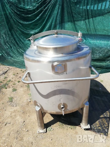 🛢 Професионален резервоар 500 л от неръждаема стомана 316L – за вино, храни, химикали, козметика, снимка 2 - Други машини и части - 51286218