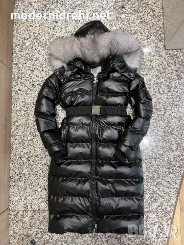 Дамско дълго спортно яке с лисица Moncler код 43, снимка 1 - Якета - 38382289