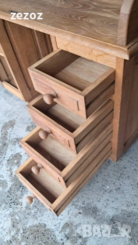 Бюро с ролетна щора масив, снимка 4 - Бюра - 53365769