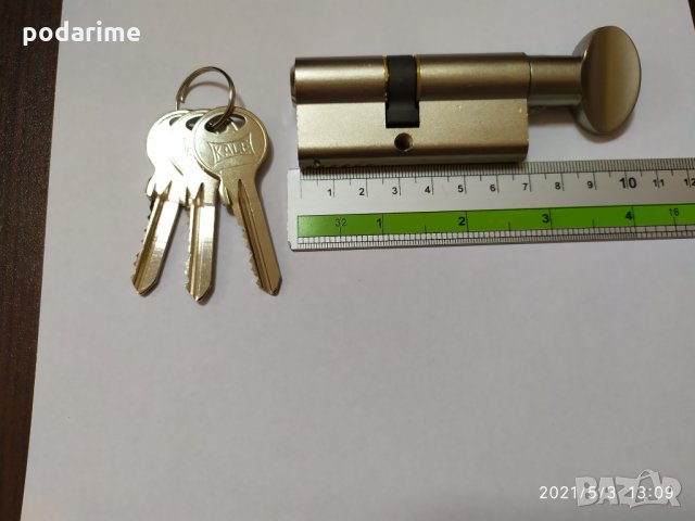 Патрон Кale/Кале, 31/37Р мм, с ръкохватка, ДИН палец, снимка 3 - Входни врати - 32749992