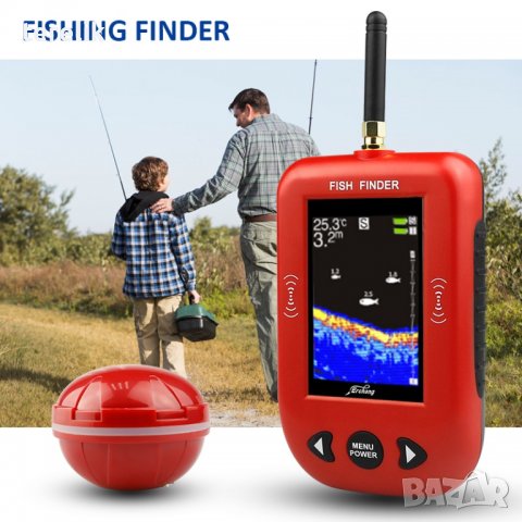 !!█▬█ █ ▀█▀ Fish Finder XJ-01 безжичен ехолот, Сонар за откриване на рибни пасажи!