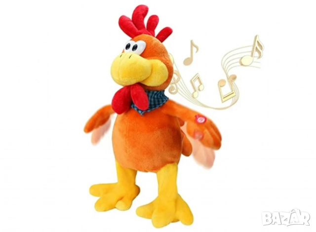 Плюшена играчка петел, пее и танцува, снимка 8 - Плюшени играчки - 52098281
