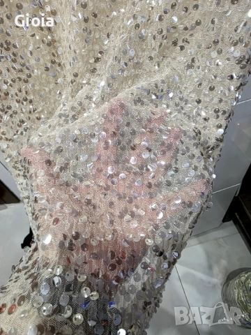 ZARA елегантна рокля с пайети – нова, снимка 6 - Рокли - 52592122