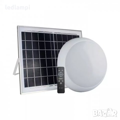 Соларна LED Плафониера 15W Дистанционно IP65, снимка 1 - Соларни лампи - 33030690