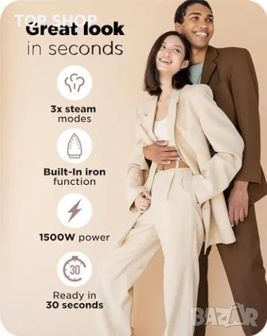 Нов Уред за пара дрехи бързо гладене Параход Стиймър Ютия пътуване, снимка 2 - Ютии - 49956896