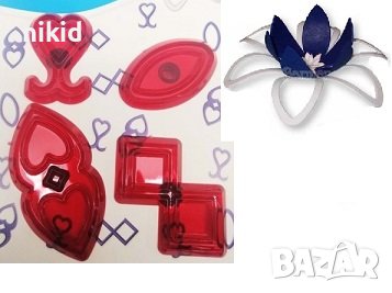 сет лотус лотос пластмасови форми части за направа на цвете за торта фондан