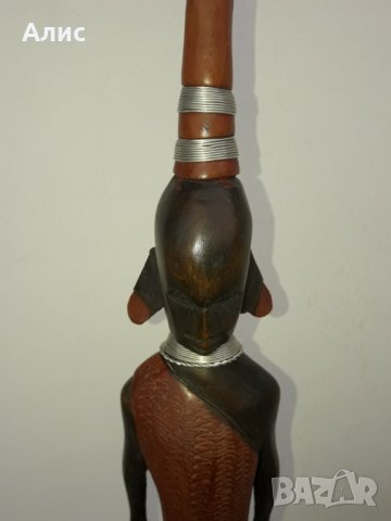 африканска дървена фигура,статуетка, снимка 12 - Статуетки - 38851654