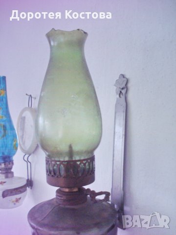 Стара газова лампа за стена, снимка 2 - Антикварни и старинни предмети - 27284170
