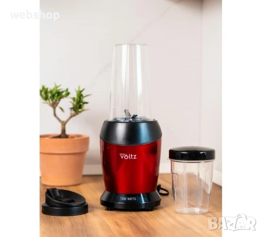 Нутри блендер Oliver Voltz 1200W, 2 чаши, Без BPA, 1000мл/800 мл, Трошене на лед, снимка 3 - Блендери - 50492071