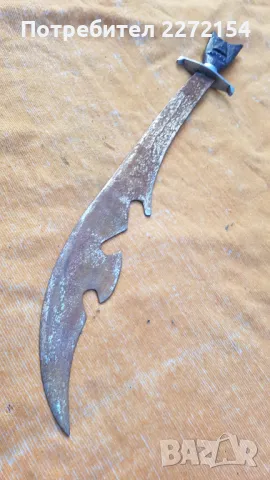 Индо персийски ятаган нож меч, снимка 2 - Антикварни и старинни предмети - 49392605