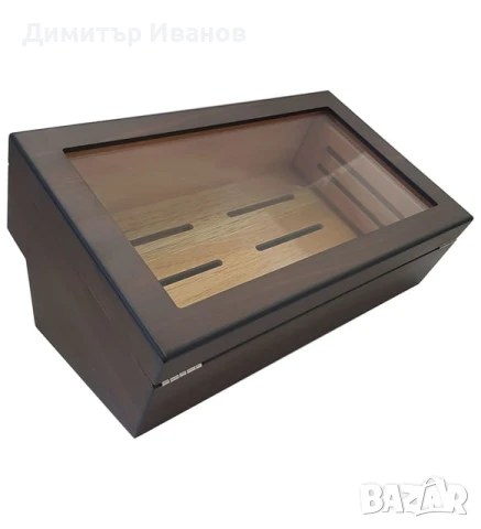 Кедров хумидор с модерен дизайн за до 50 пури, снимка 4 - Други - 50979706