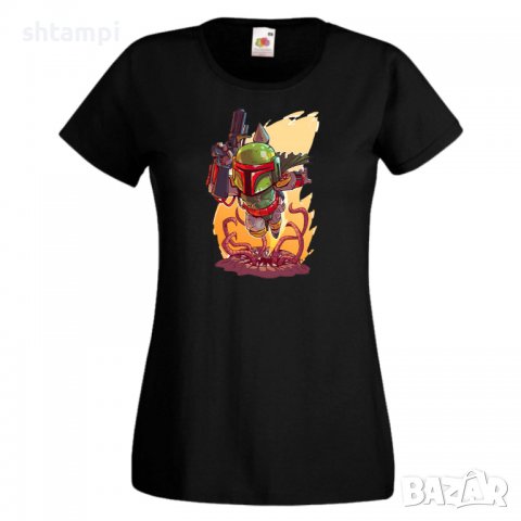 Дамска тениска Star Wars Boba Fett Игра,Изненада,Подарък,Геймър,, снимка 2 - Тениски - 36788726