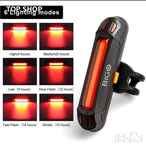 LED USB акумулаторна задна светлина за велосипед, снимка 4 - Аксесоари за велосипеди - 48777214