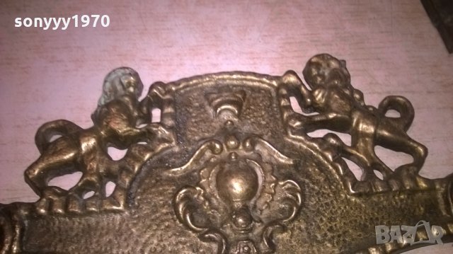 МЕД/МЕСИНГ-МАСИВЕН ОБКОВ С ЛЪВОВЕ-ВНОС ШВЕЦИЯ, снимка 10 - Колекции - 27630973