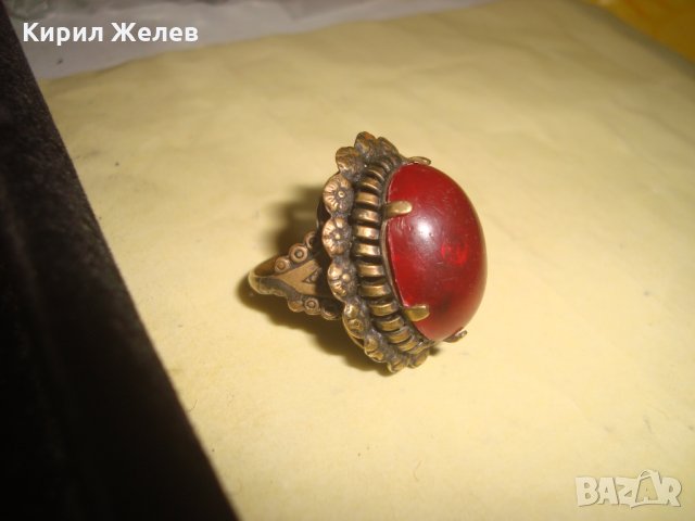 СТАРИНЕН БРОНЗОВ ФЛОРАЛЕН ПРЪСТЕН МНОГО КРАСИВА РЪЧНА МАЙСТОРСКА ИЗРАБОТКА 19854, снимка 11 - Антикварни и старинни предмети - 33050301