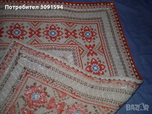 Бродирана ленена покривка Българска шевица ръчна бродерия, снимка 11 - Антикварни и старинни предмети - 47938396