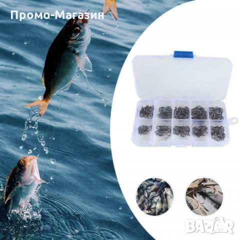 Комплект 500 броя куки за риболов в различен размер от 3 # до 12 #, снимка 8 - Такъми - 33026937