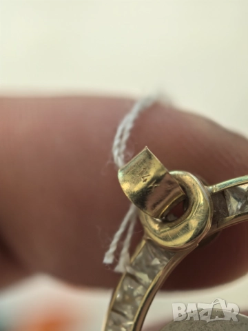 Златна висулка от бяло и жълто злато. 4.30гр., снимка 3 - Колиета, медальони, синджири - 52442877