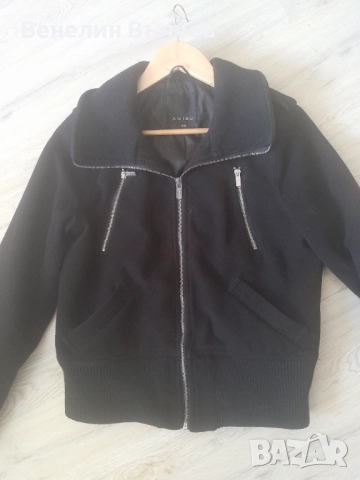Дамско черно яке, снимка 2 - Якета - 52123878