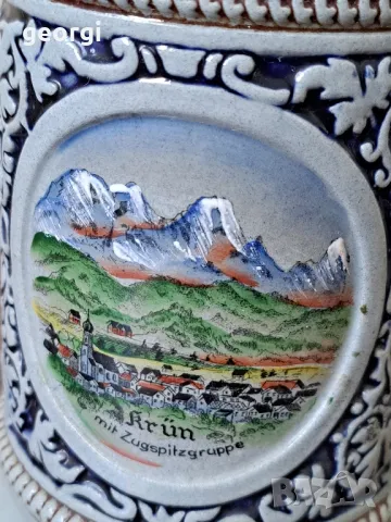 колекционерска немска халба с калаен похлупак   19/2, снимка 2 - Колекции - 49096480