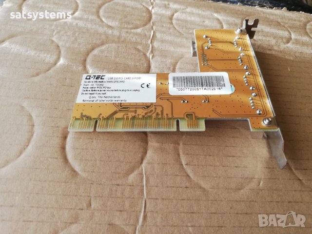 PCI 5-Port USB2.0 Expansion Controller Card Q-TEC VER:2.1, снимка 8 - Други - 33855541