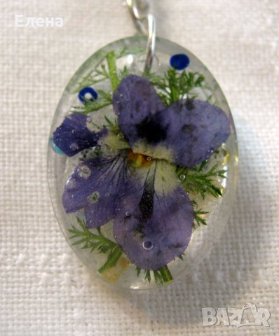 Бижута с естествени цветя 3, снимка 11 - Бижутерийни комплекти - 28633110
