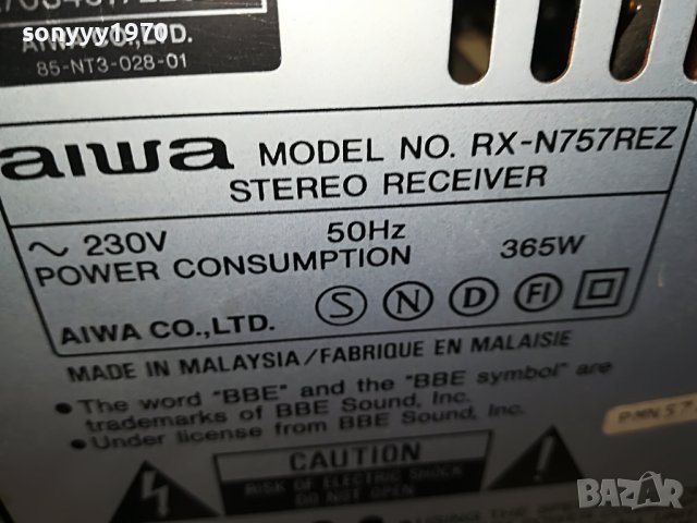AIWA RX-N757REZ-RECEIVER ВНОС SWISS 2202231133, снимка 13 - Ресийвъри, усилватели, смесителни пултове - 39763471