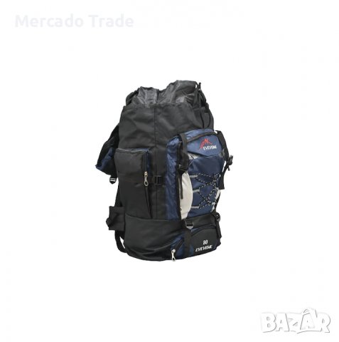 Туристическа раница Mercado Trade, Текстил, 80 л., 22026, Тъмносин, снимка 3 - Спортна екипировка - 37983500