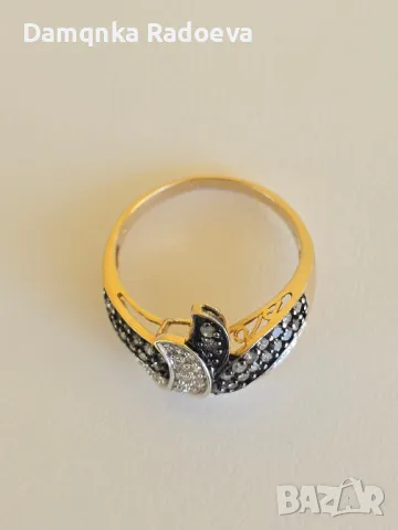 Златен пръстен със 77 Диаманта 14 карата 585, снимка 13 - Пръстени - 50296052