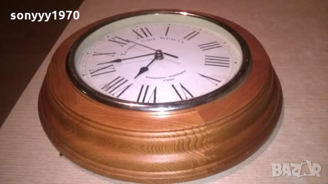 немски дървен часовник-31х5см-внос германия
