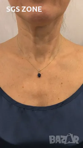 Сребърни Висулки с Рубини, Сапфири , снимка 2 - Колиета, медальони, синджири - 49793252