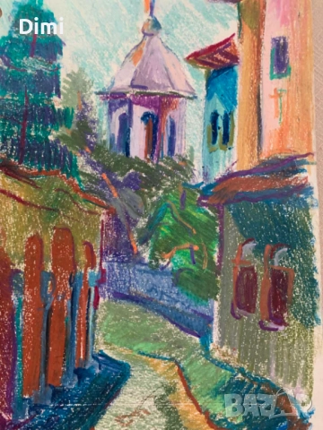 СТЕФАН ГЕОРГИЕВ пастел пейзаж, снимка 2 - Картини - 52858812