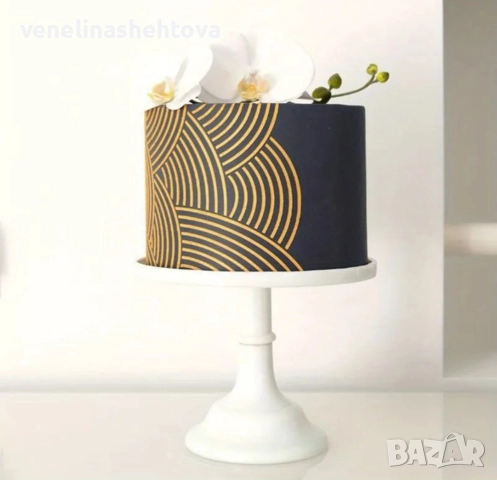 Шаблон стенсил полукръгове декорация на торта кекс скрапбукинг дърво, снимка 2 - Други - 52575074