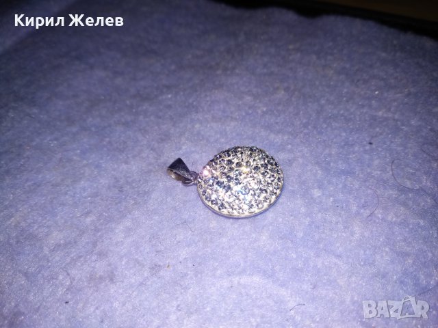 ИЗИСКАН СРЕБЪРЕН МЕДАЛЬОН СРЕБРО 925 с БЯЛ ЕМАЙЛ и КРИСТАЛЧЕТА 36407, снимка 14 - Колиета, медальони, синджири - 39547791