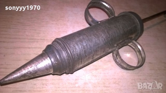 метална спринцовка-внос франция-19х9х3,5см, снимка 2 - Други инструменти - 26803021