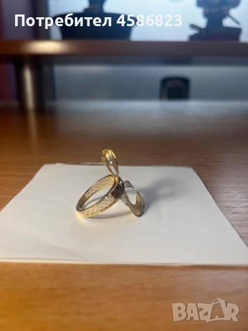 Златен пръстен – 14 карата, 2.3 г, снимка 5 - Пръстени - 52718663