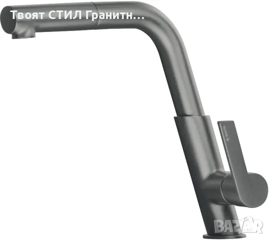 Титаниев Смесител за Кухненска Мивка с издърпваща се глава – Модел 3700, снимка 5 - Смесители - 47846218