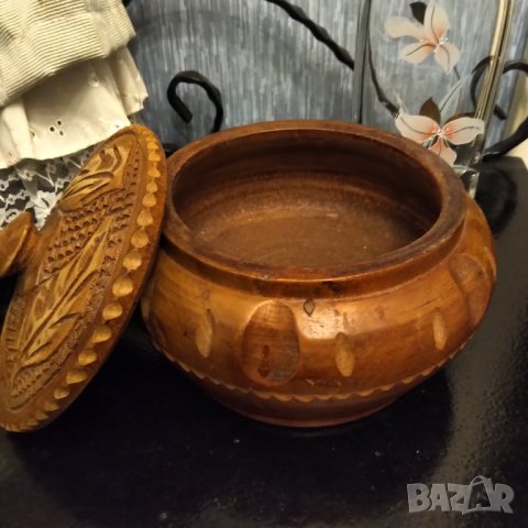 Дърворезба ръчно изработен съд , снимка 5 - Декорация за дома - 37871738
