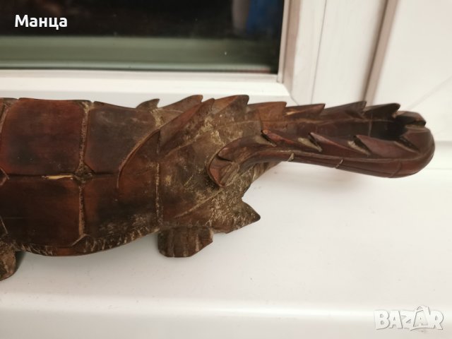 Африкански дървен крокодил, снимка 4 - Антикварни и старинни предмети - 42950100