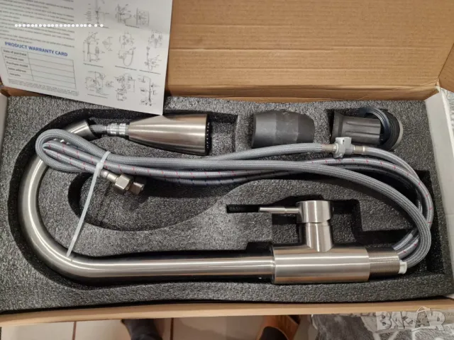 Смесител за кухня чисто нов неръждаема стомана